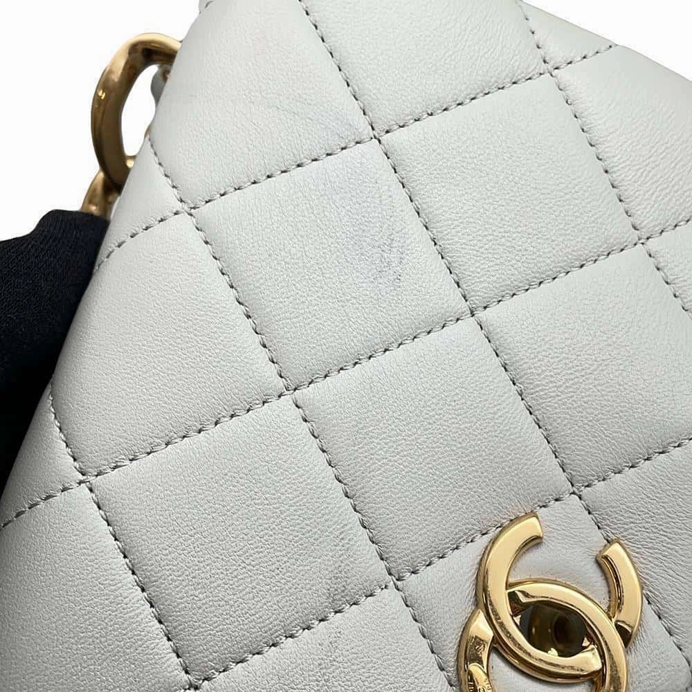 CHANEL Matelasse ChainShoulder Bag GrayAS3367 Lambskin