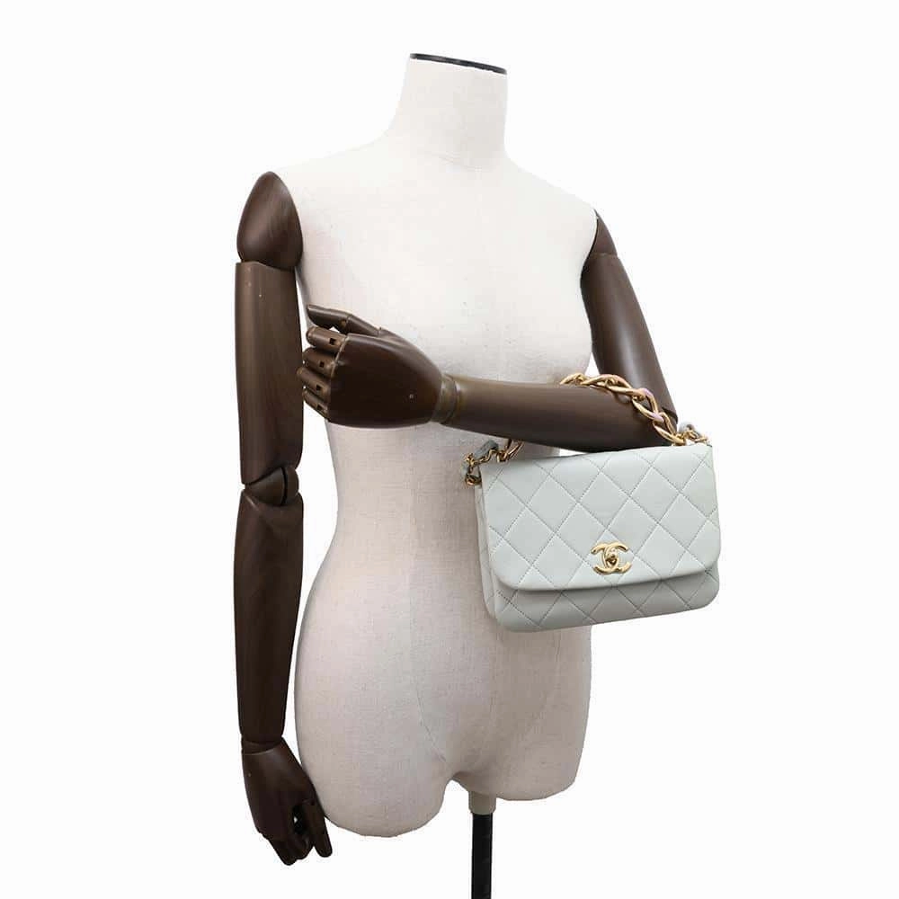 CHANEL Matelasse ChainShoulder Bag GrayAS3367 Lambskin