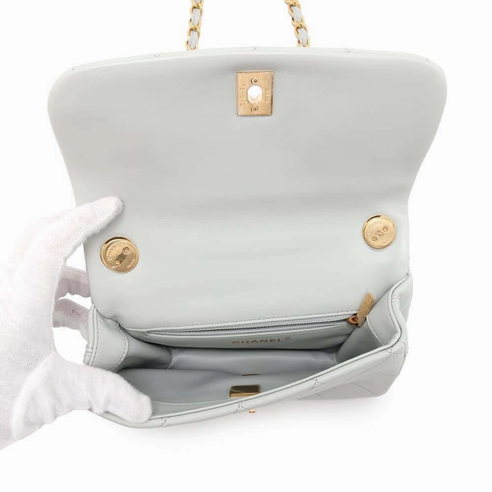 CHANEL Matelasse ChainShoulder Bag GrayAS3367 Lambskin