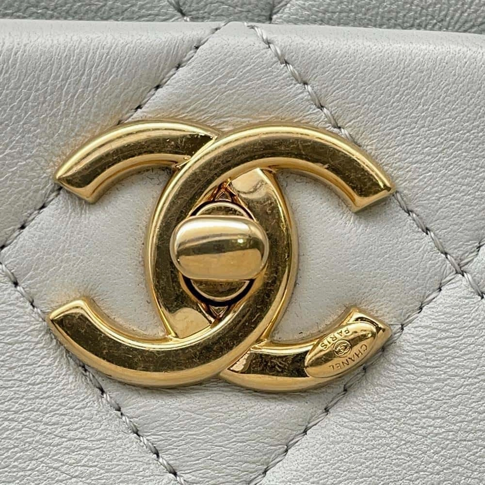 CHANEL Matelasse ChainShoulder Bag GrayAS3367 Lambskin