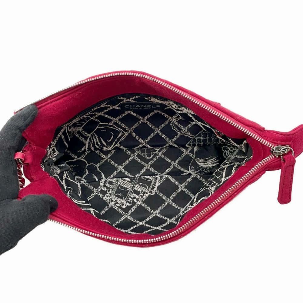 CHANEL Matelasse ChainShoulder Bag Hawaii Exclusive Red Cotton