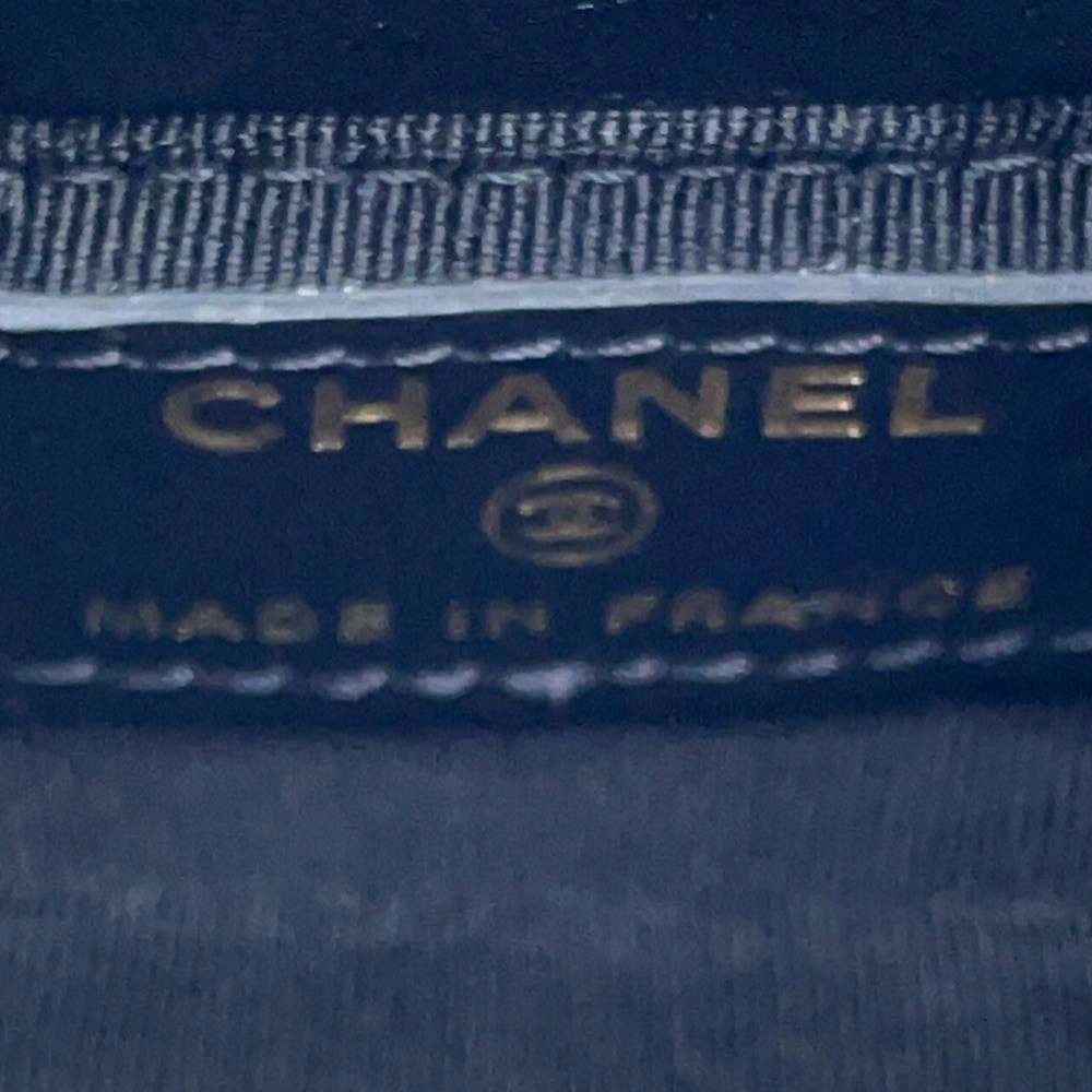 CHANEL Matelasse MiniDrawstring Bag Square ChainShoulder Bag Black Lambskin