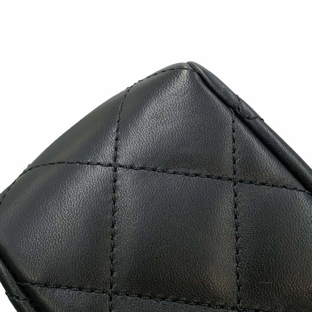 CHANEL Matelasse Top Handle Flap Back 2WAY ChainShoulder BlackAS4233 Lambskin