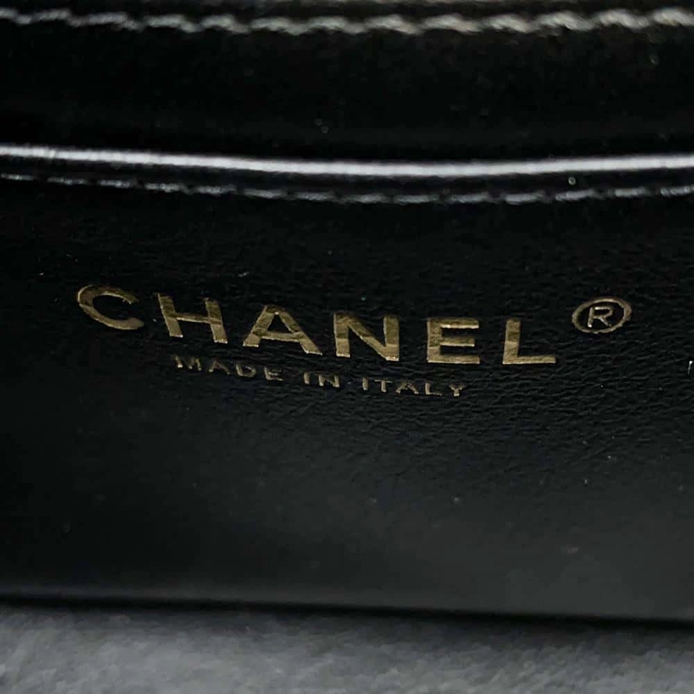 CHANEL Matelasse Top Handle Flap Back 2WAY ChainShoulder BlackAS4233 Lambskin
