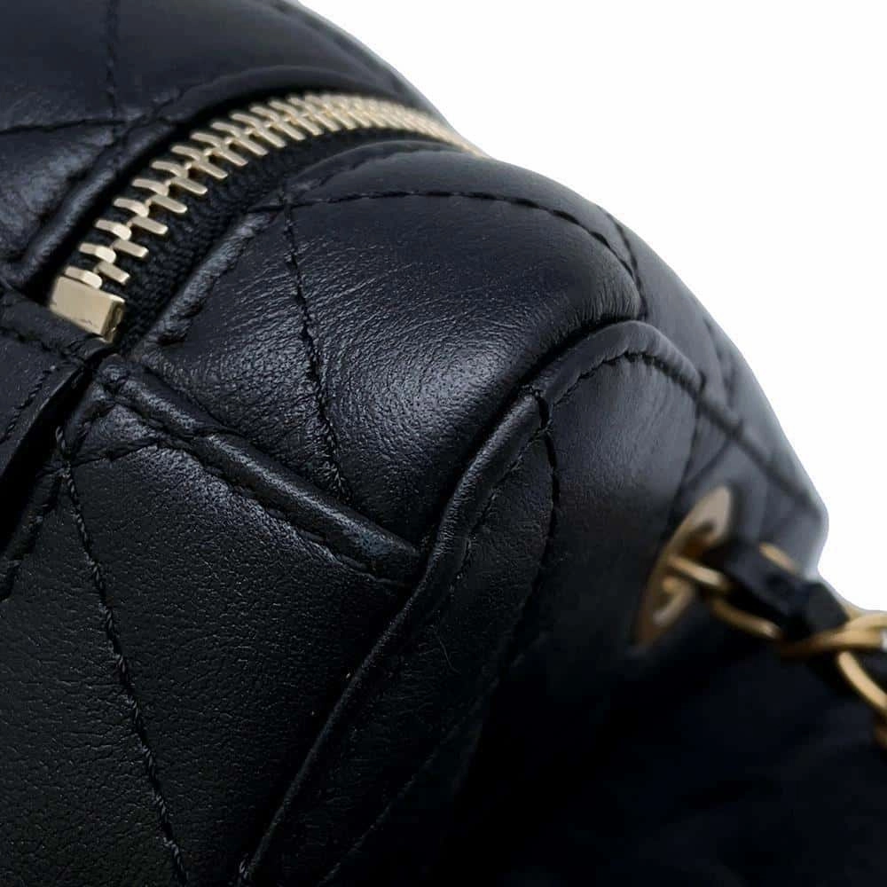 CHANEL Matelasse Vanity ChainShoulder Bag BlackAS3228 Calf Leather