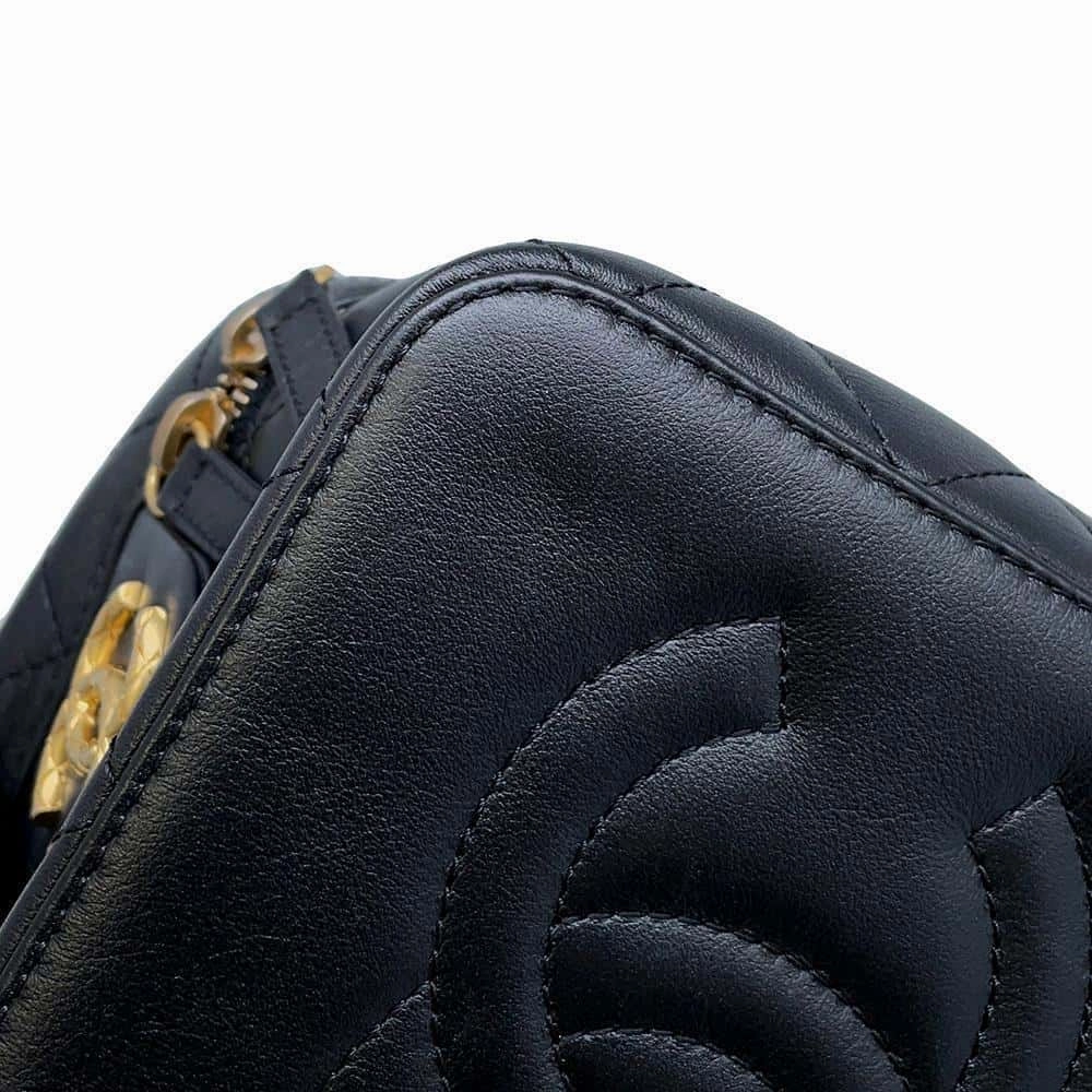 CHANEL Matelasse Vanity ChainShoulder Bag BlackAS3228 Calf Leather