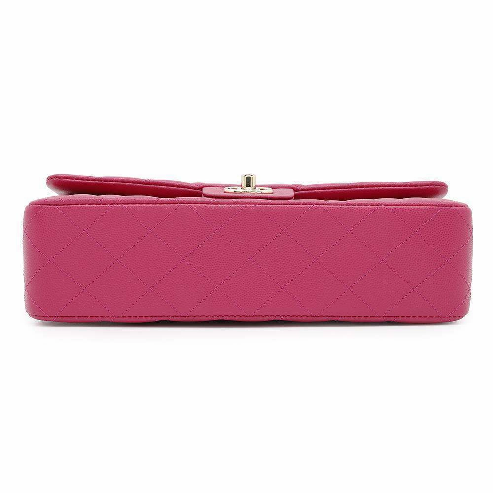 CHANEL Matelasse W Flap ChainShoulder Bag PinkA01112 Caviar Leather Size 25