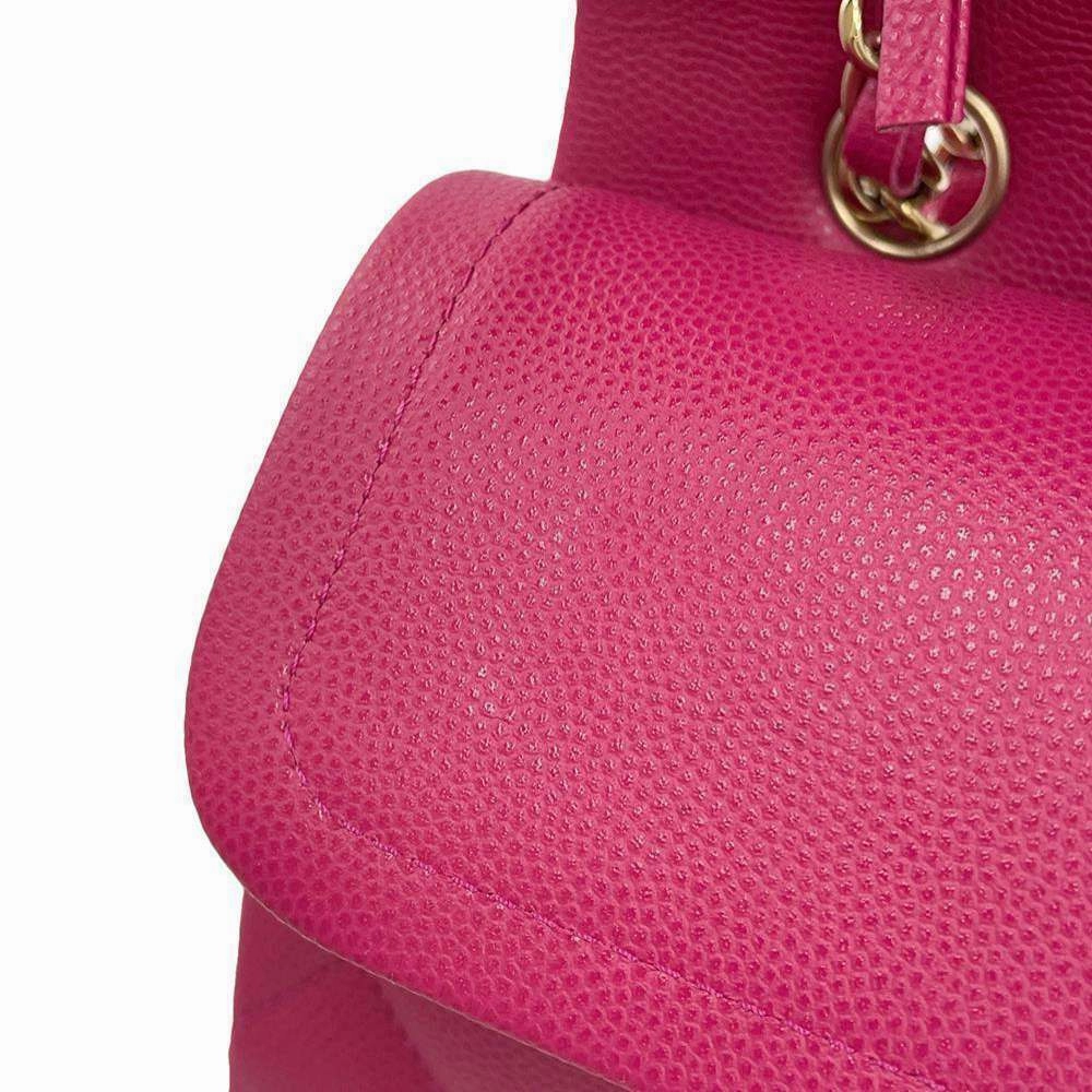 CHANEL Matelasse W Flap ChainShoulder Bag PinkA01112 Caviar Leather Size 25