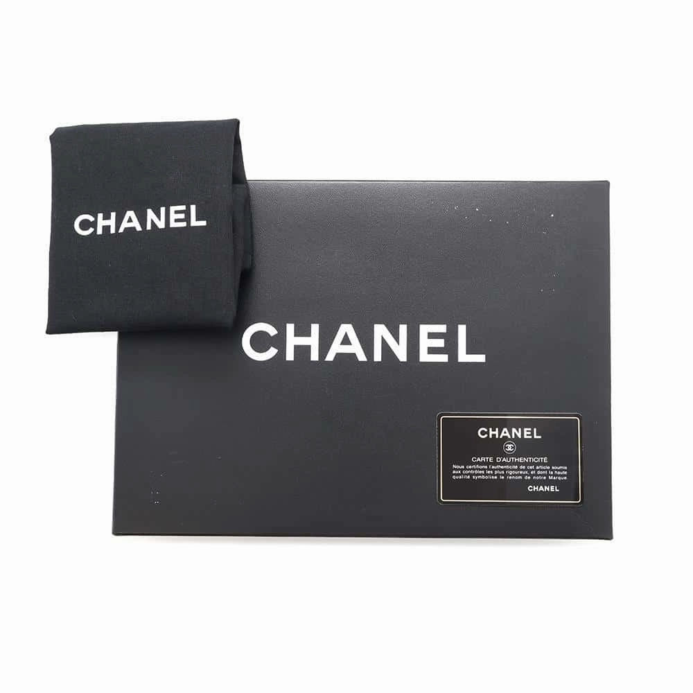 CHANEL Matelasse WChainShoulder Bag BlackA01112 Caviar Leather Size 25