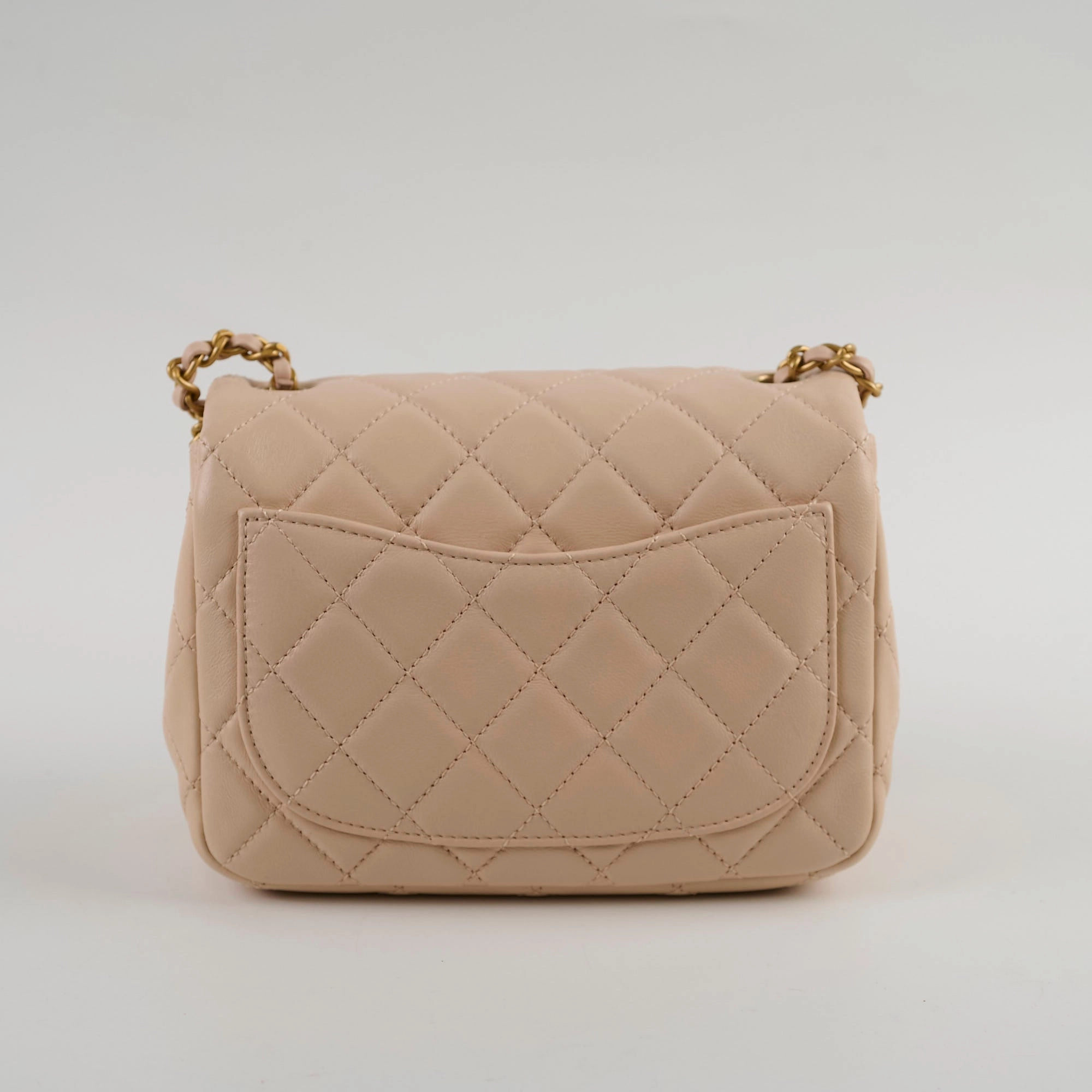 Chanel Mini Square Classic Flap Beige