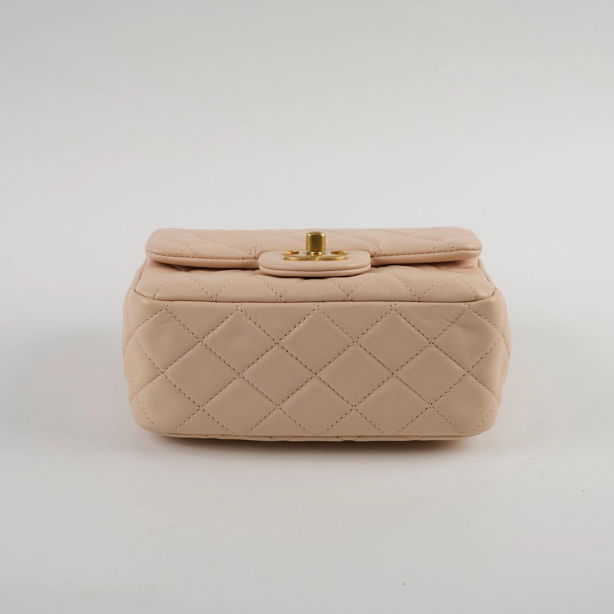 Chanel Mini Square Classic Flap Beige