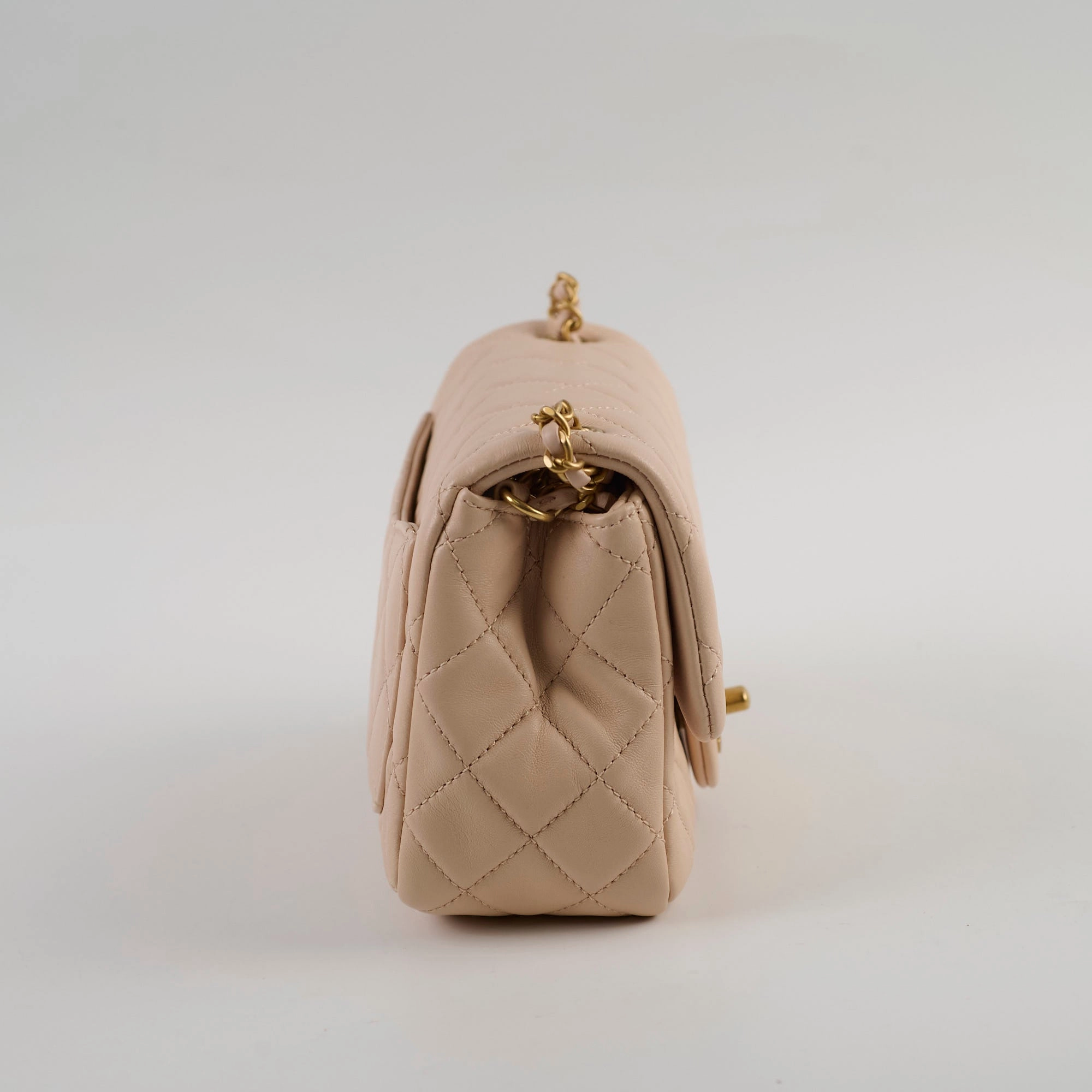 Chanel Mini Square Classic Flap Beige