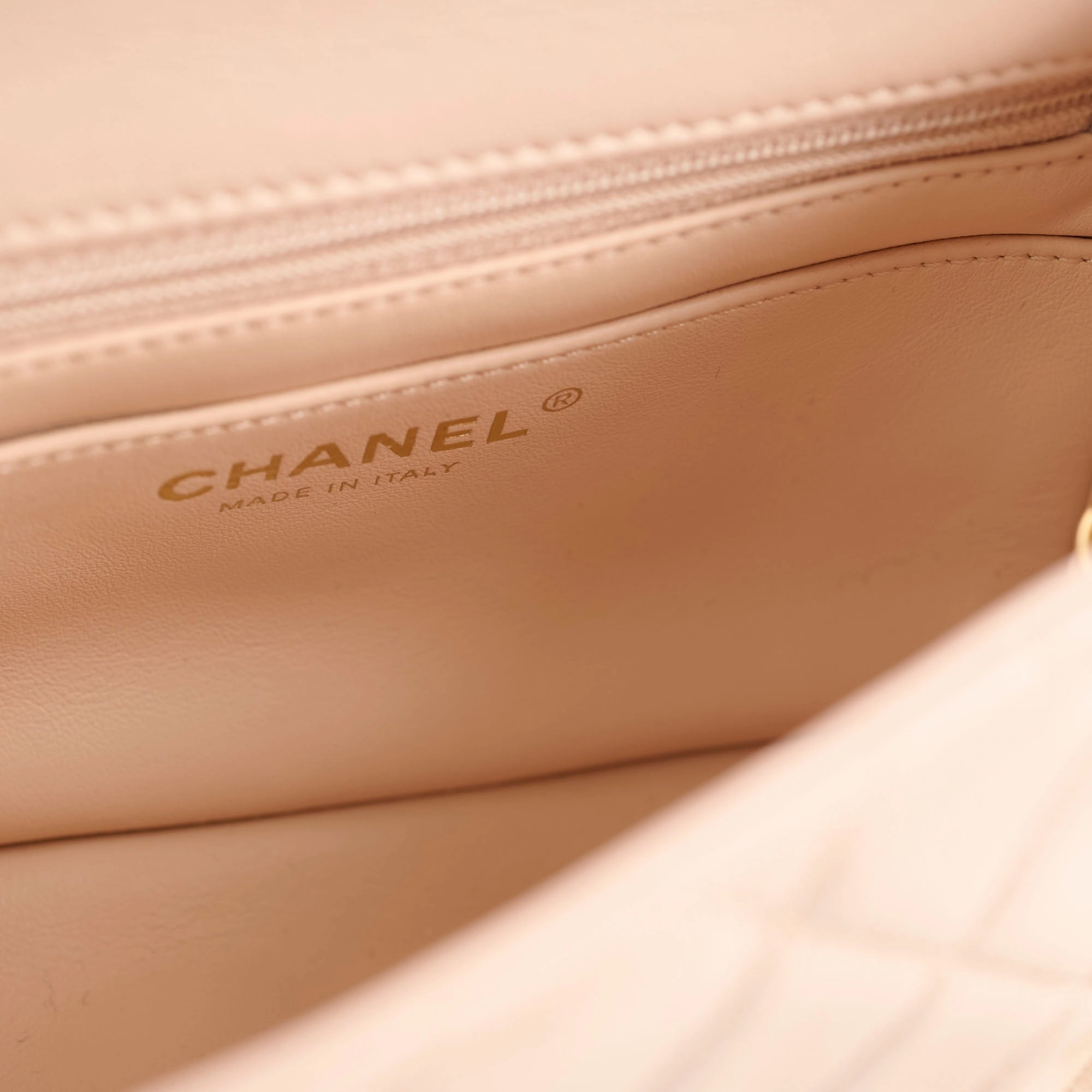 Chanel Mini Square Classic Flap Beige