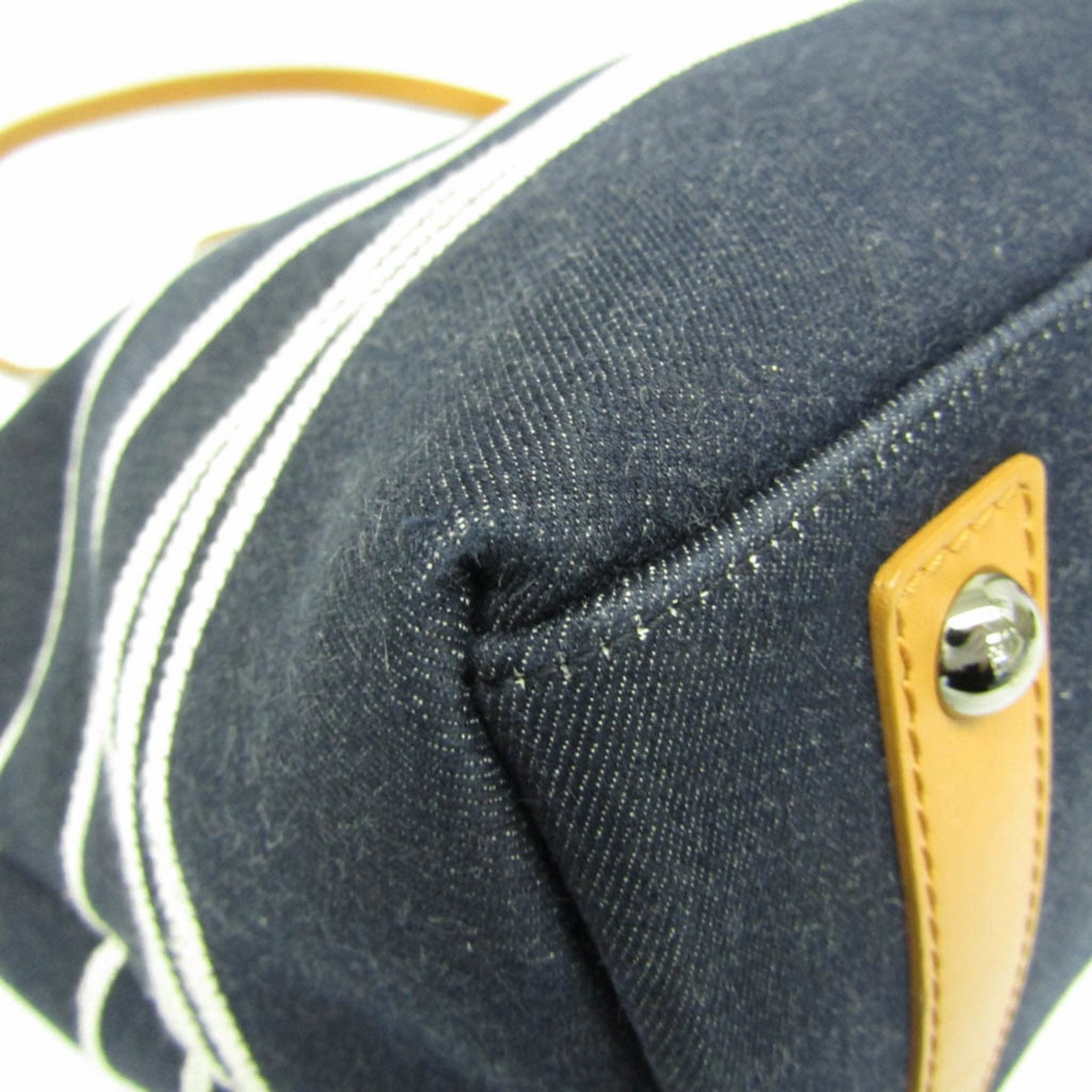 Chanel  Navy blue Leather Handbag Tote Bag (Pre-Owned)