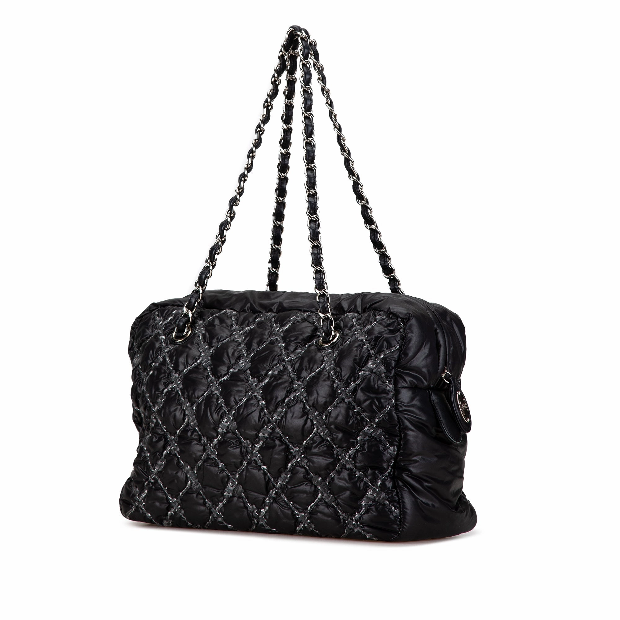Chanel Nylon Tweed on Stitch Bubble Shoulder Bag (20433)