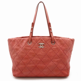 Chanel On The Road Leather Shoulder Bag Tote Bag (Pre-Owned)