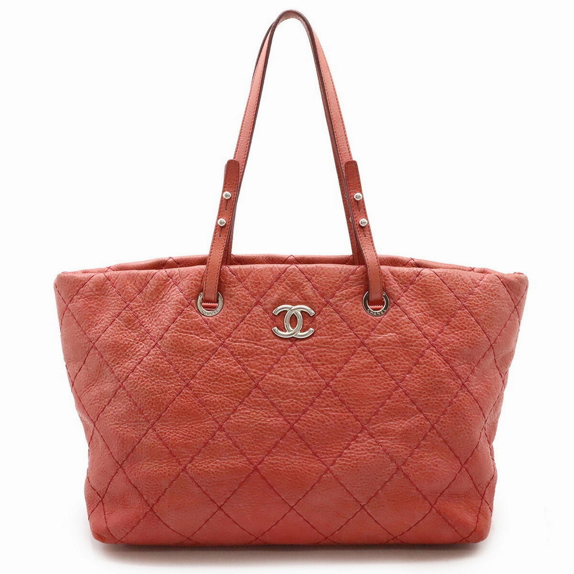 Chanel On The Road Leather Shoulder Bag Tote Bag (Pre-Owned)