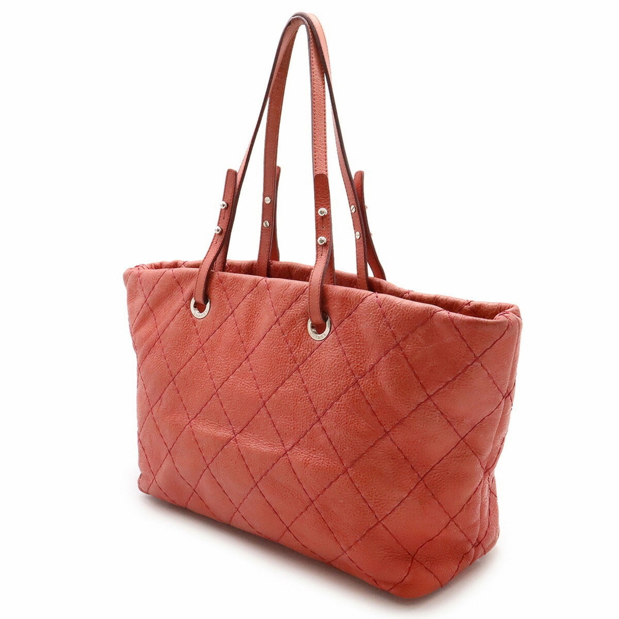 Chanel On The Road Leather Shoulder Bag Tote Bag (Pre-Owned)