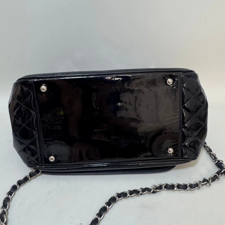Chanel Patent Leather Black Shoulder Bag