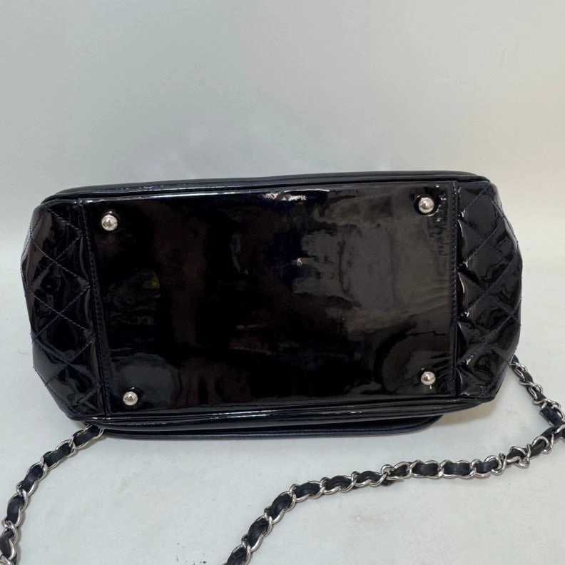 Chanel Patent Leather Black Shoulder Bag