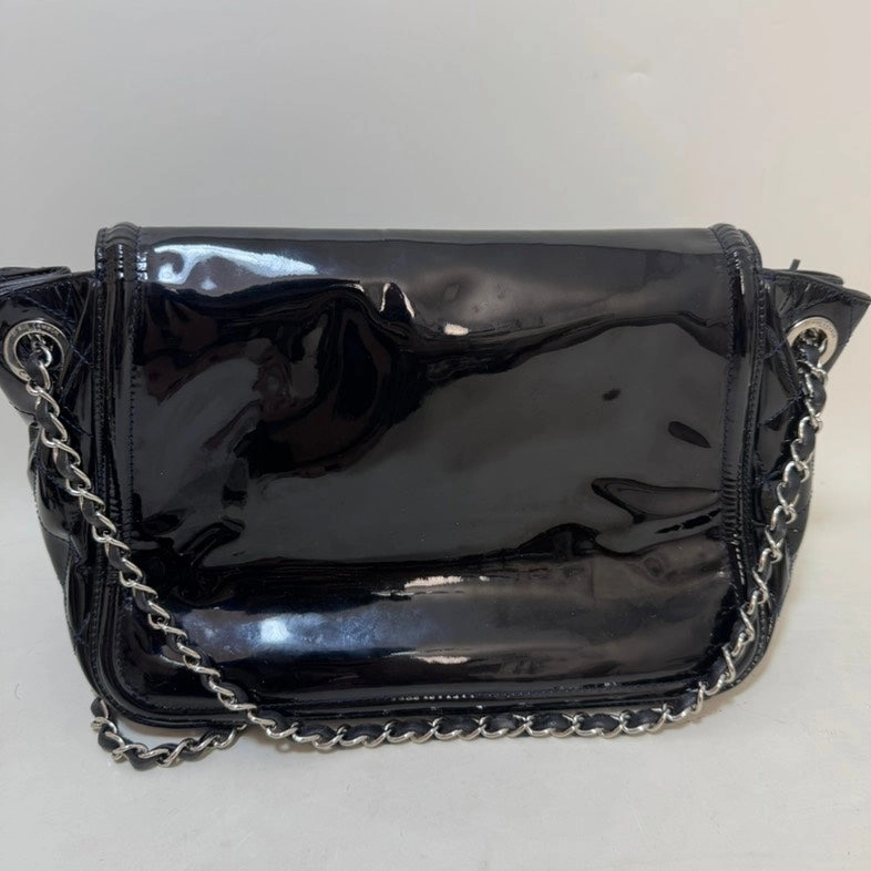 Chanel Patent Leather Black Shoulder Bag