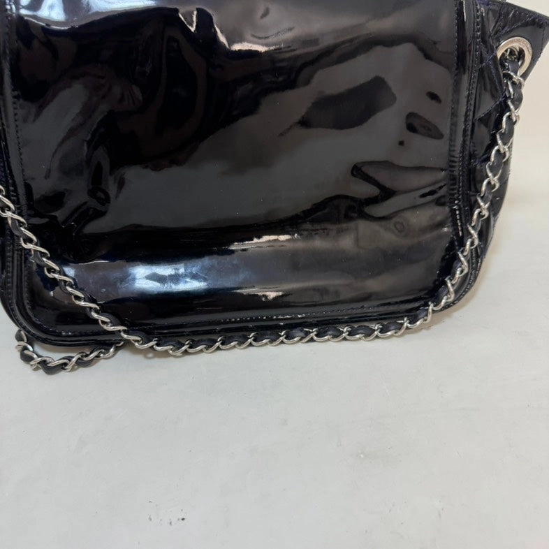 Chanel Patent Leather Black Shoulder Bag