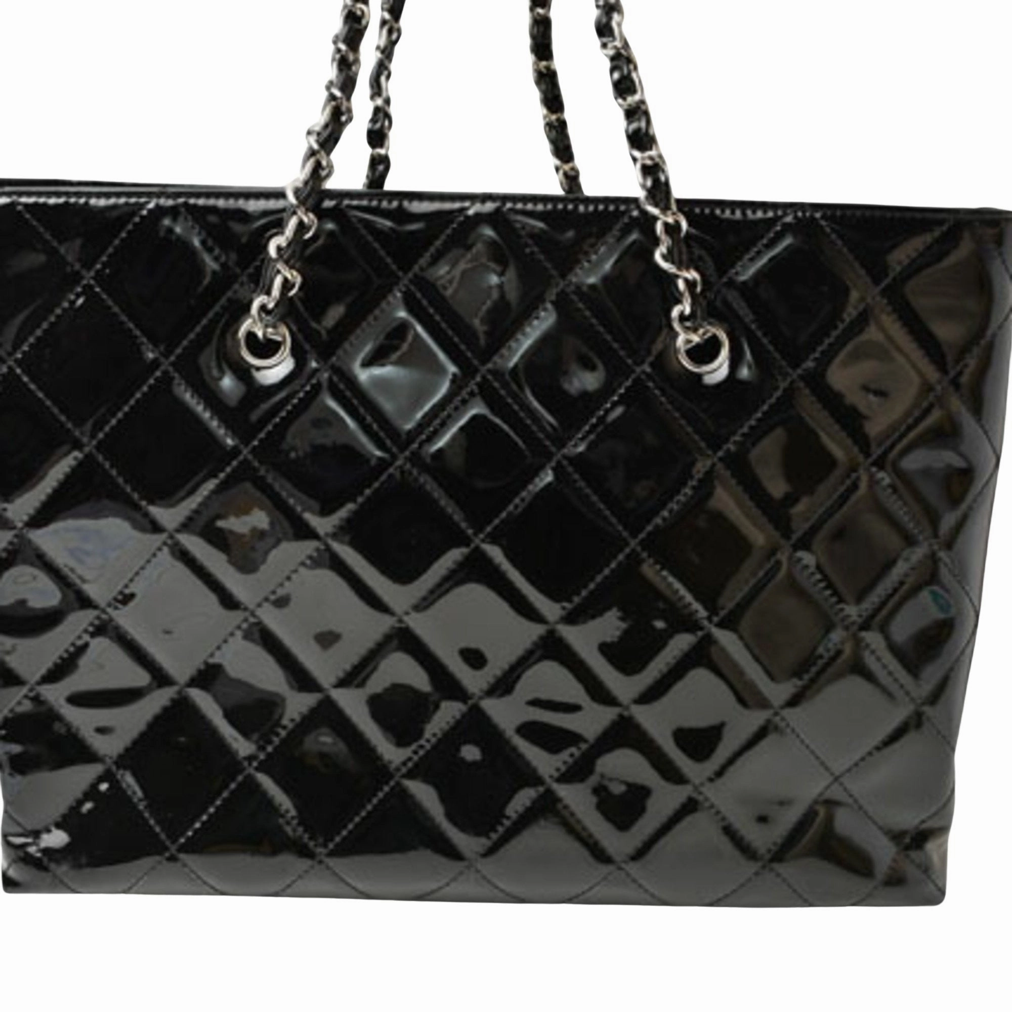 Chanel Patent Leather Tote Bag (Pre-Owned)