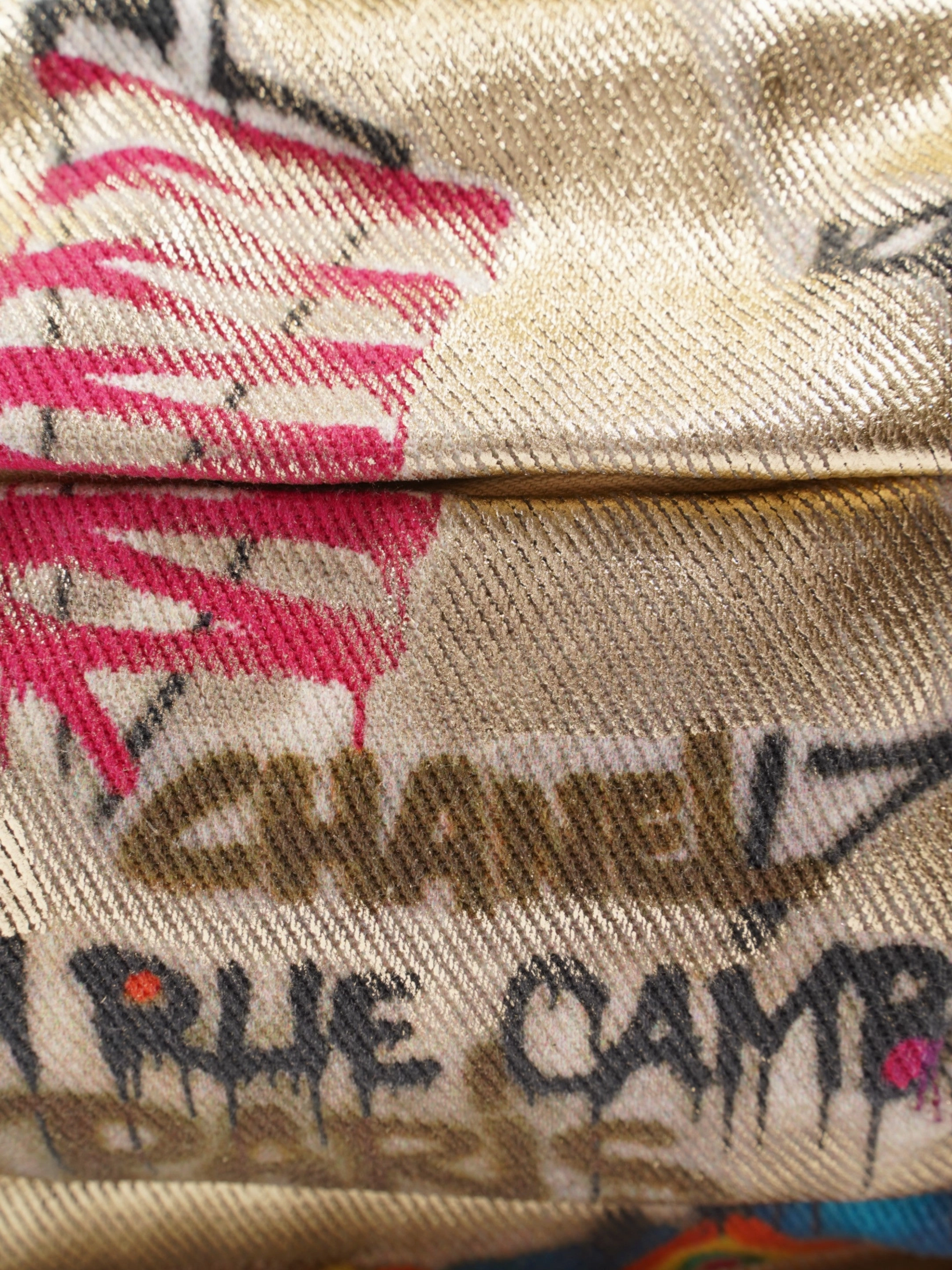 Chanel "Street Spirit" Graffiti Print Backpack Gold / Multicolour Canvas