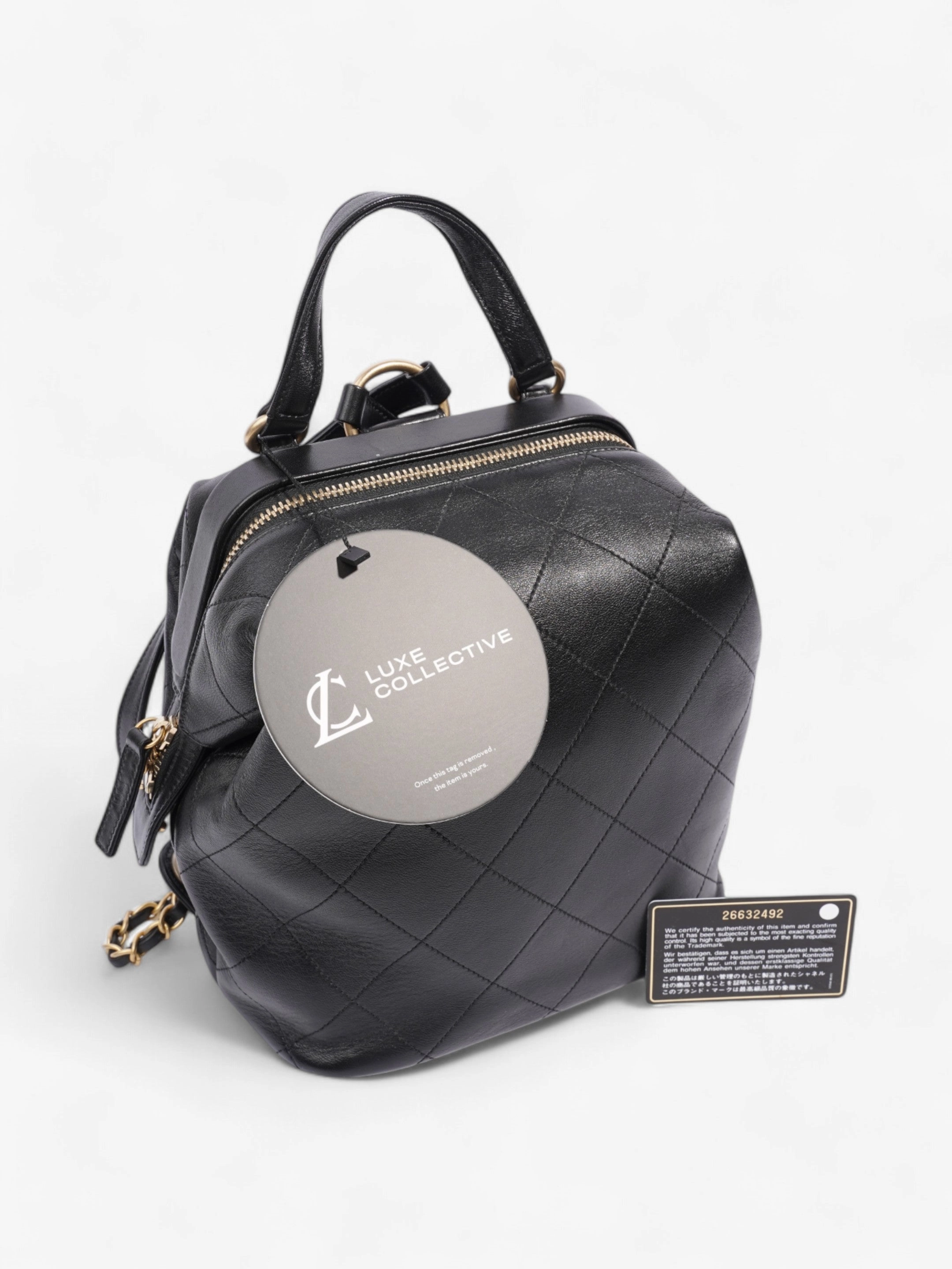 Chanel Timeless Backpack Black Lambskin Leather