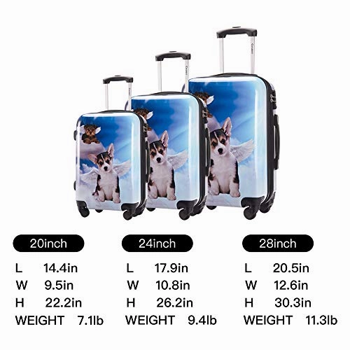 Chariot Luggage Light Weight PC ABS Spinner Suitcase Sets 20/24/28inch TSA Lock Available Dream