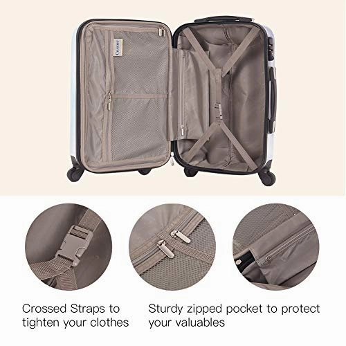 Chariot Luggage Light Weight PC ABS Spinner Suitcase Sets 20/24/28inch TSA Lock Available Dream
