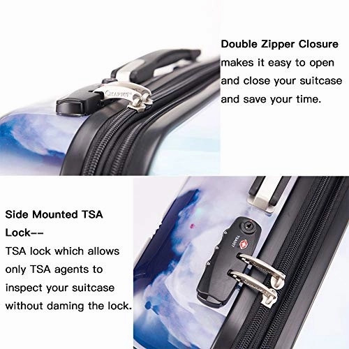 Chariot Luggage Light Weight PC ABS Spinner Suitcase Sets 20/24/28inch TSA Lock Available Dream