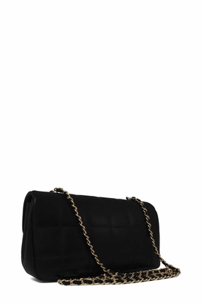 Chocolate Bar Chain Shoulder Bag Black
