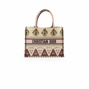 Christian Dior Canvas Embroidered Geometric Medium Book Tote