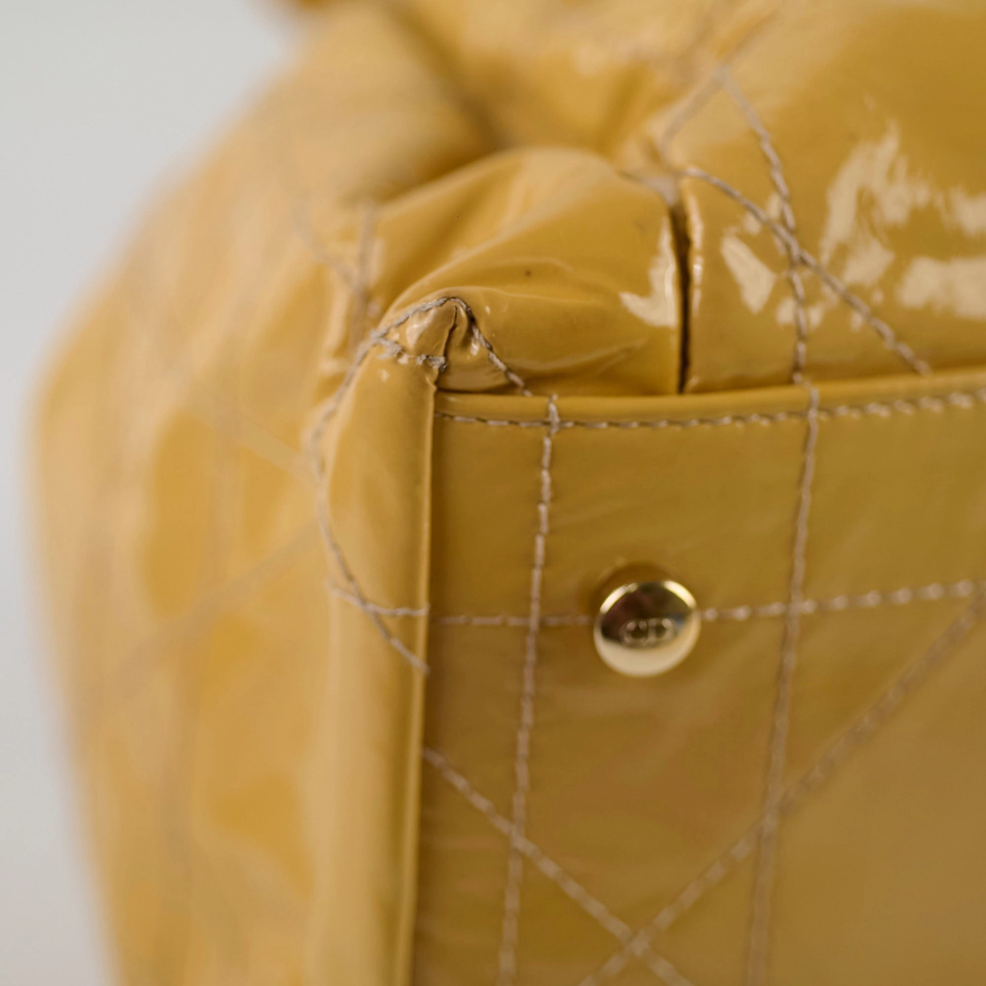 Christian Dior Le Trente Patent Shoulder Bag Beige