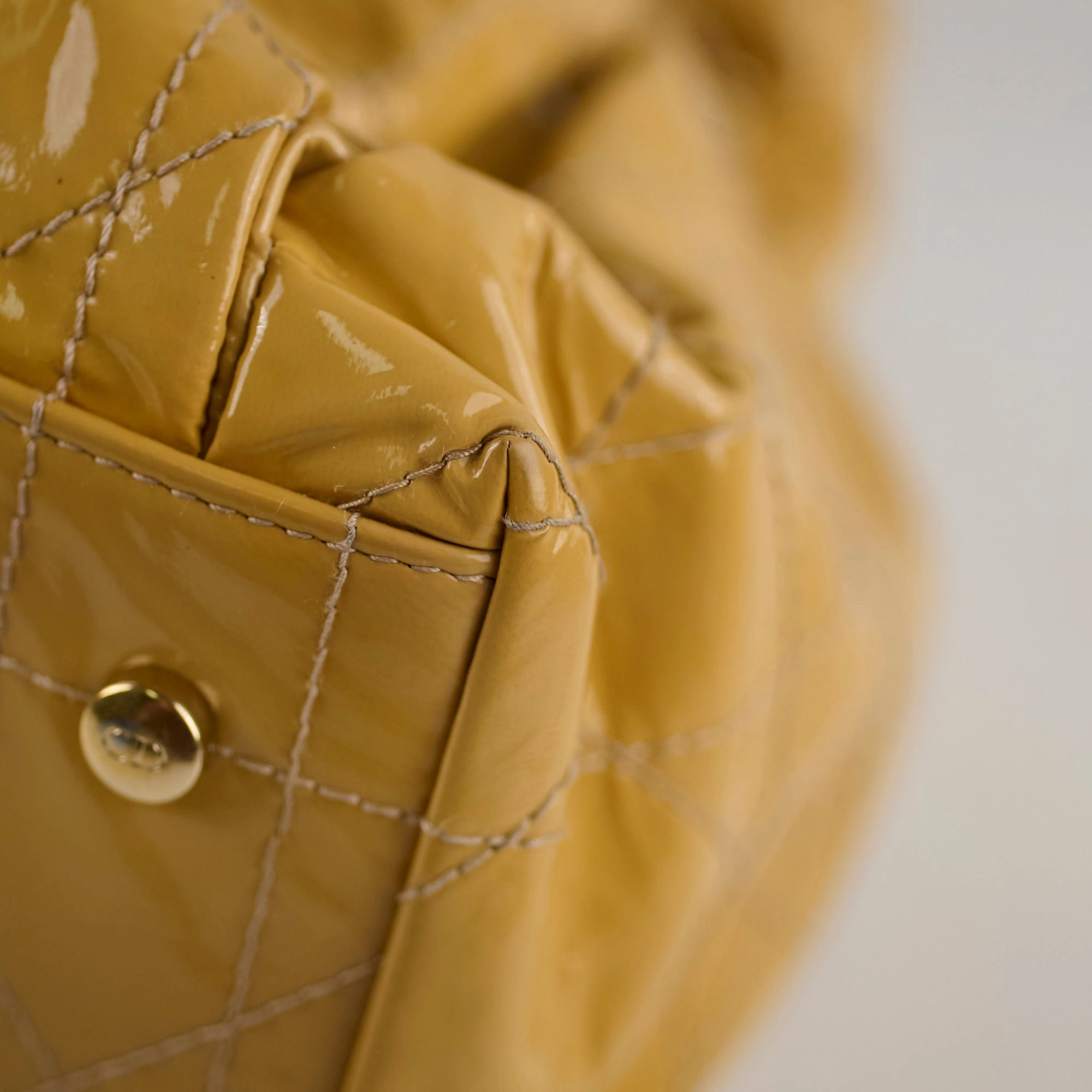 Christian Dior Le Trente Patent Shoulder Bag Beige