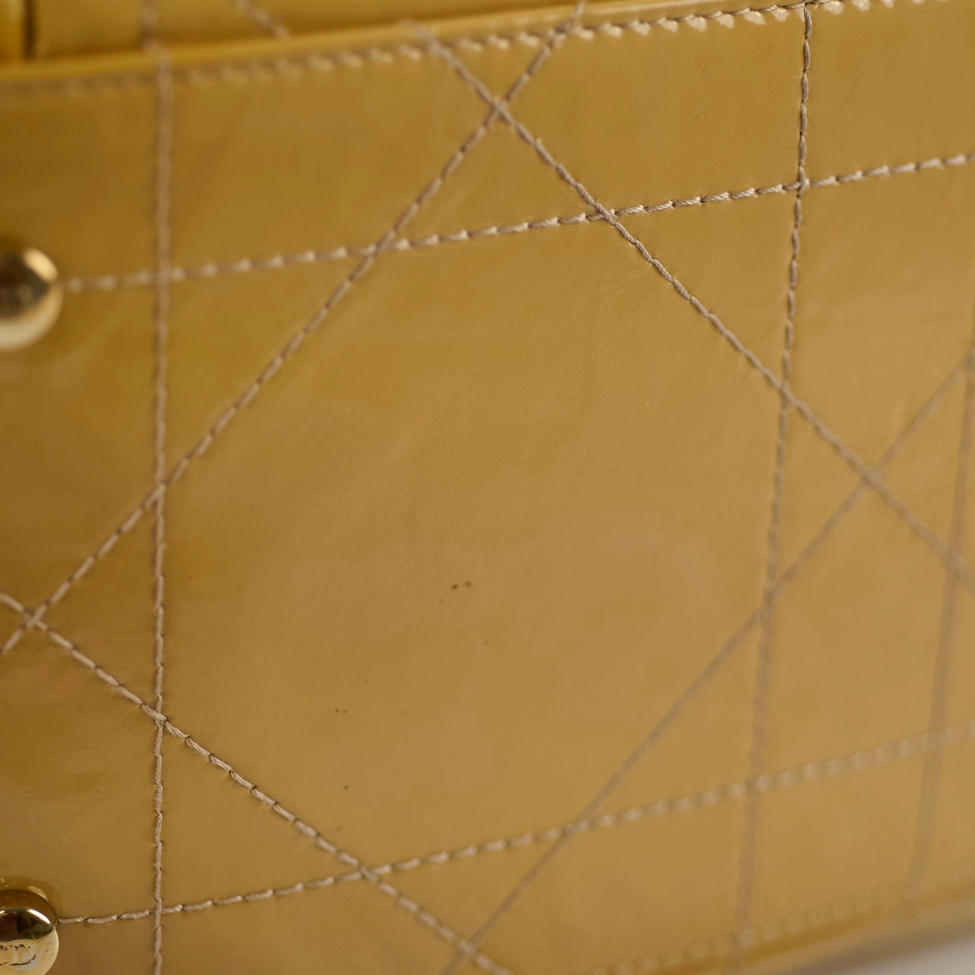 Christian Dior Le Trente Patent Shoulder Bag Beige