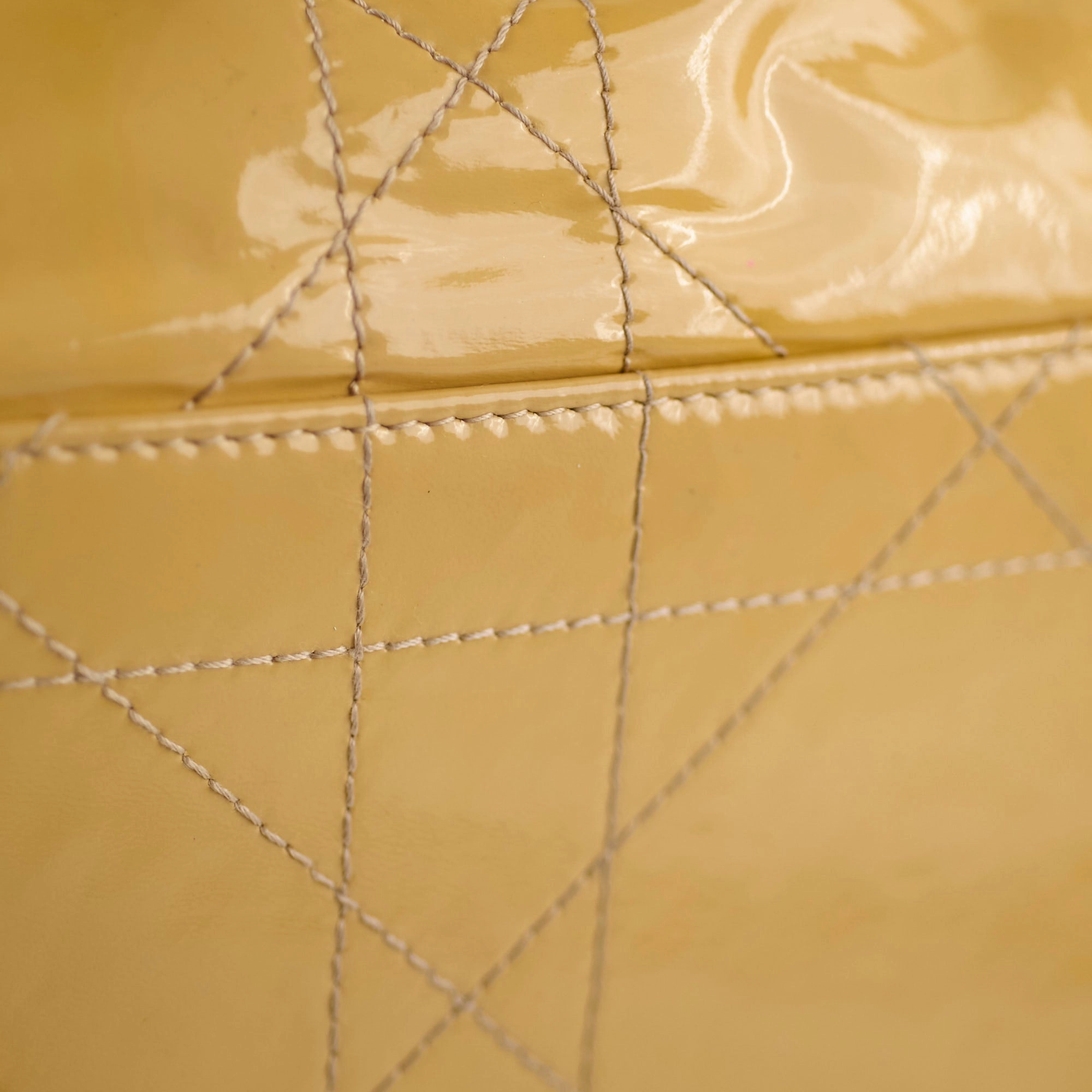 Christian Dior Le Trente Patent Shoulder Bag Beige