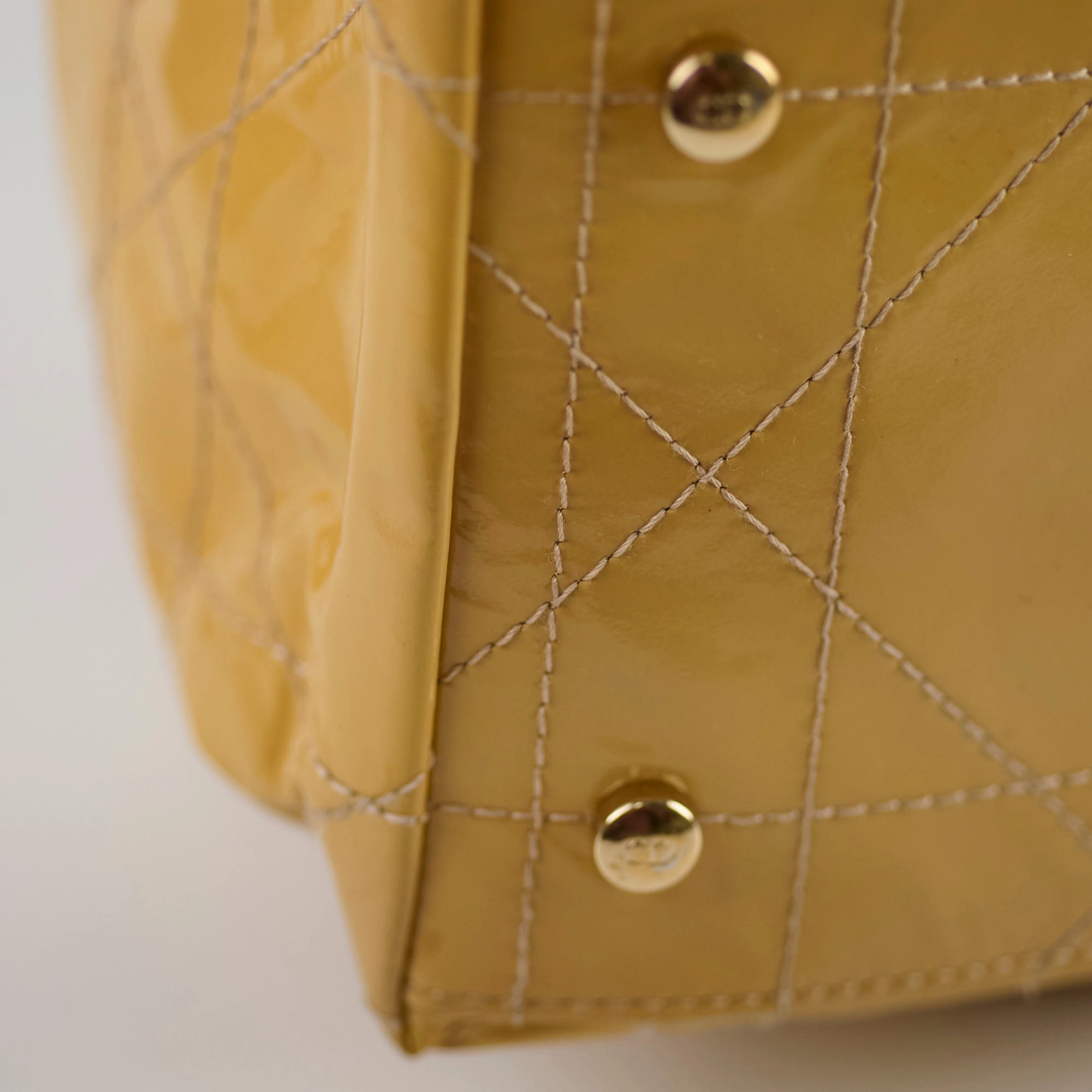 Christian Dior Le Trente Patent Shoulder Bag Beige