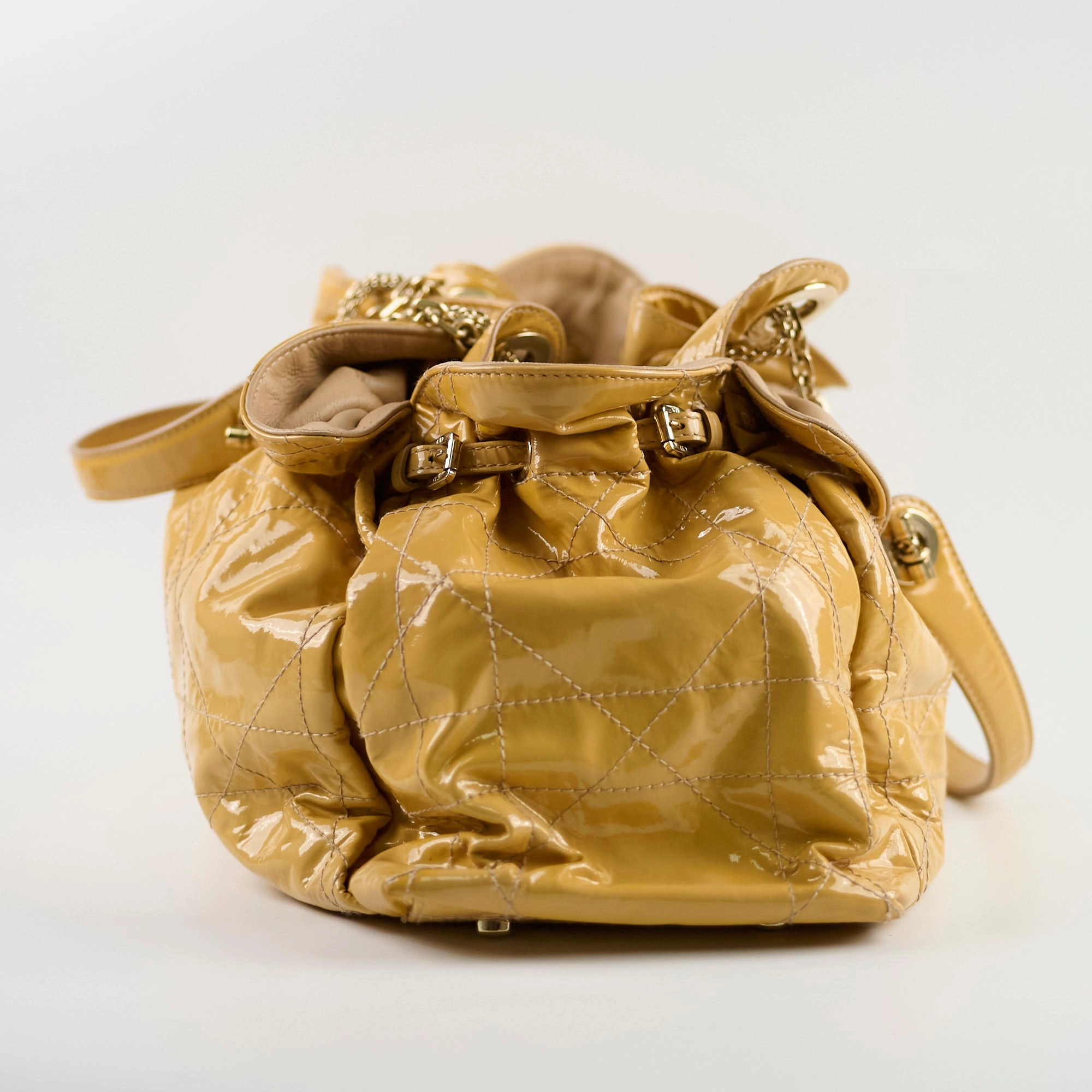 Christian Dior Le Trente Patent Shoulder Bag Beige
