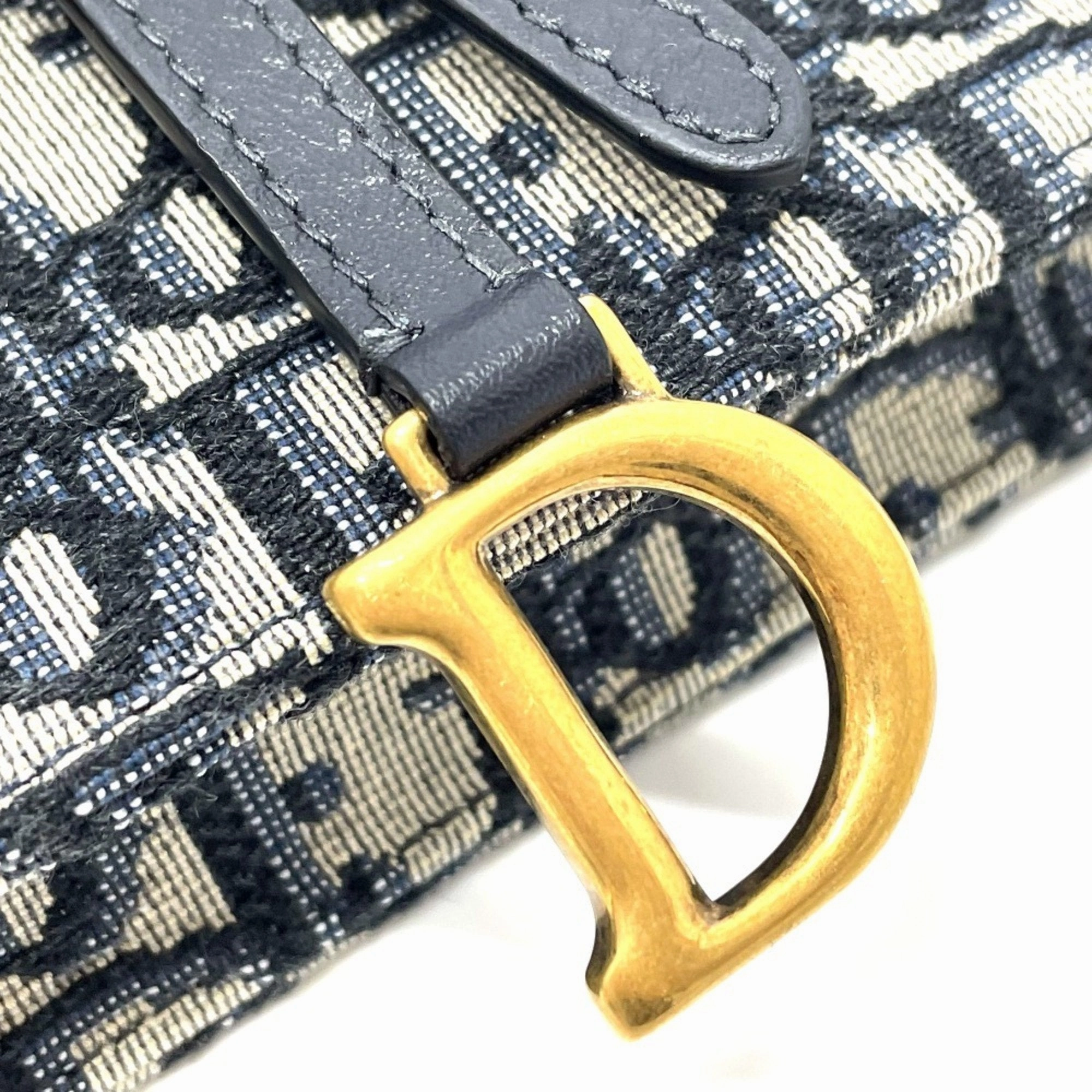 Christian Dior Leather Canvas Fanny Pack Sling Bag (Pre-Owned)