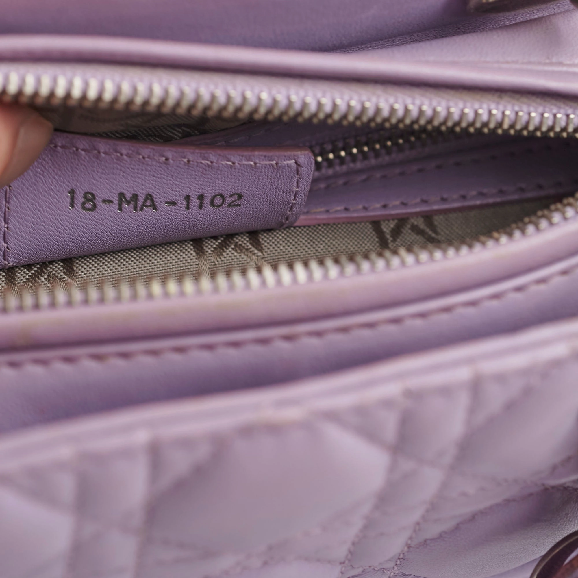 Christian Dior Medium Lady Dior Lambskin Lilac
