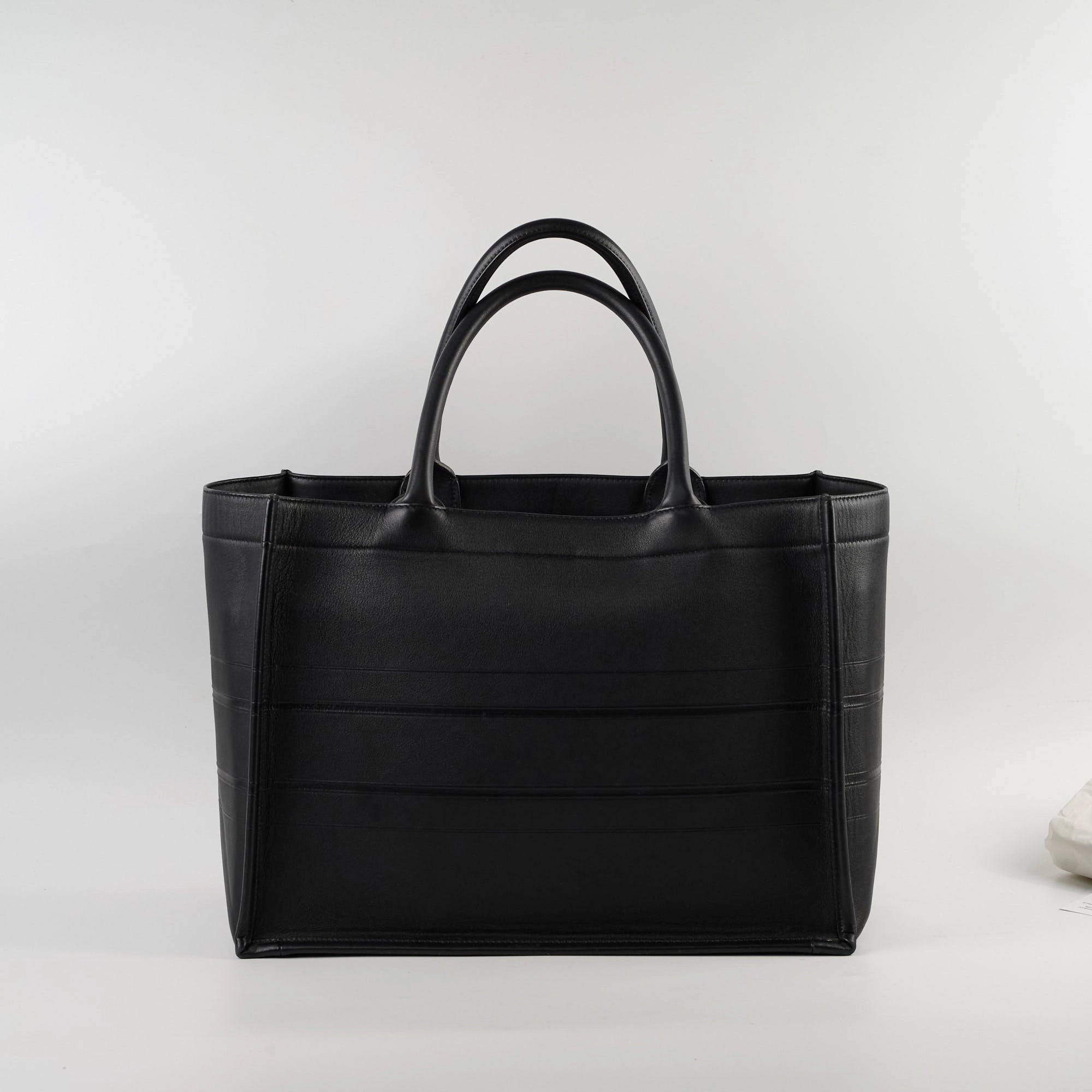 Christian Dior Medium Leather Book Tote Black