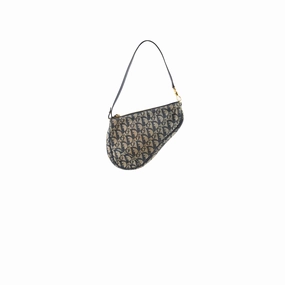 Christian Dior Vintage Saddle Pouch Blue