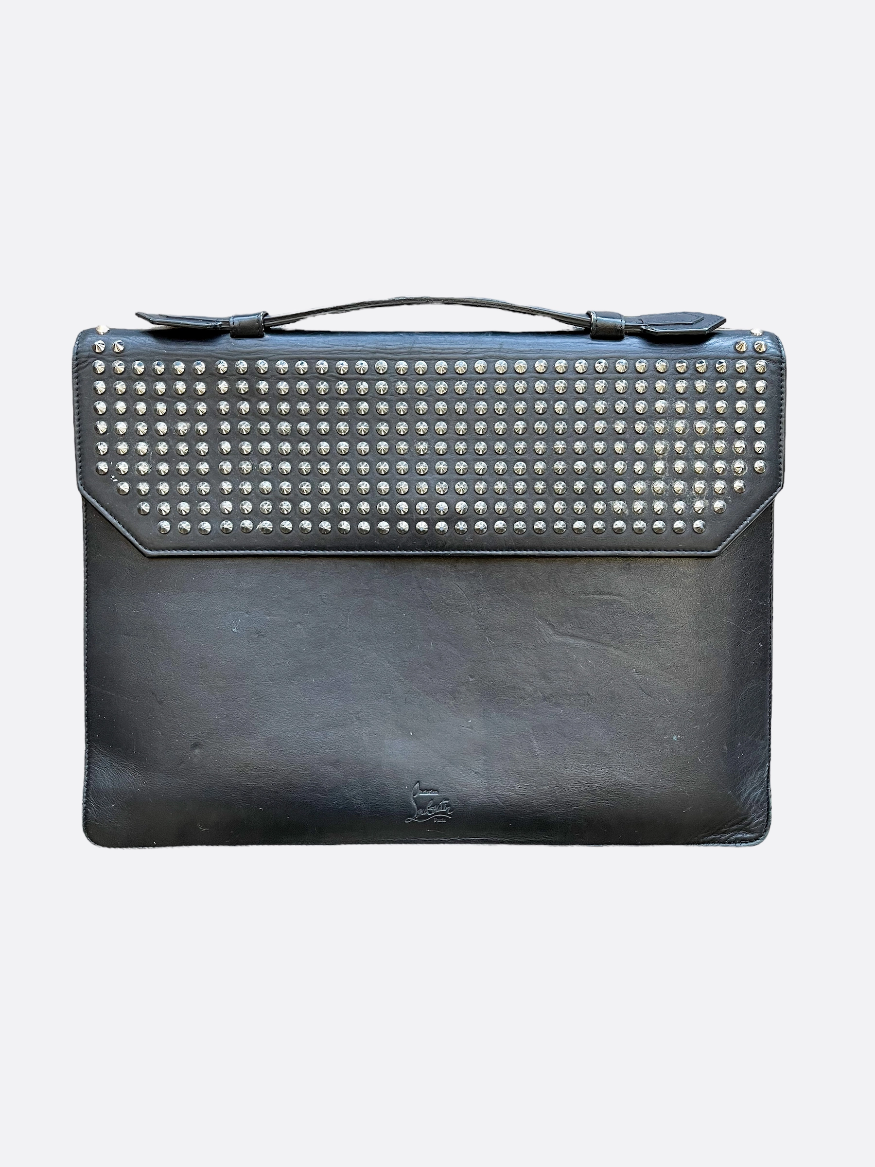 Christian Louboutin Black Spiked Document Holder