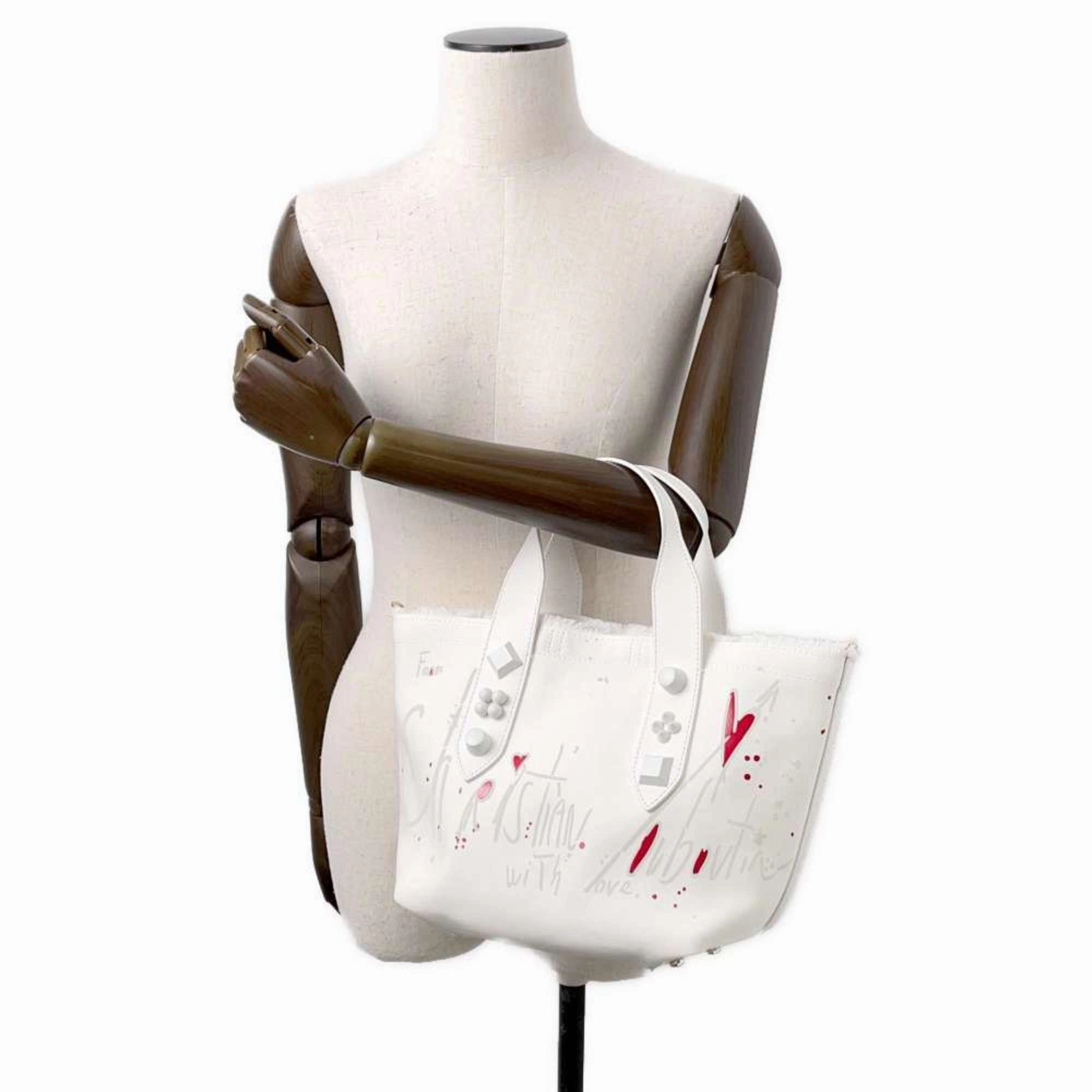 Christian Louboutin Canvas Leather Tote Bag (Pre-Owned)