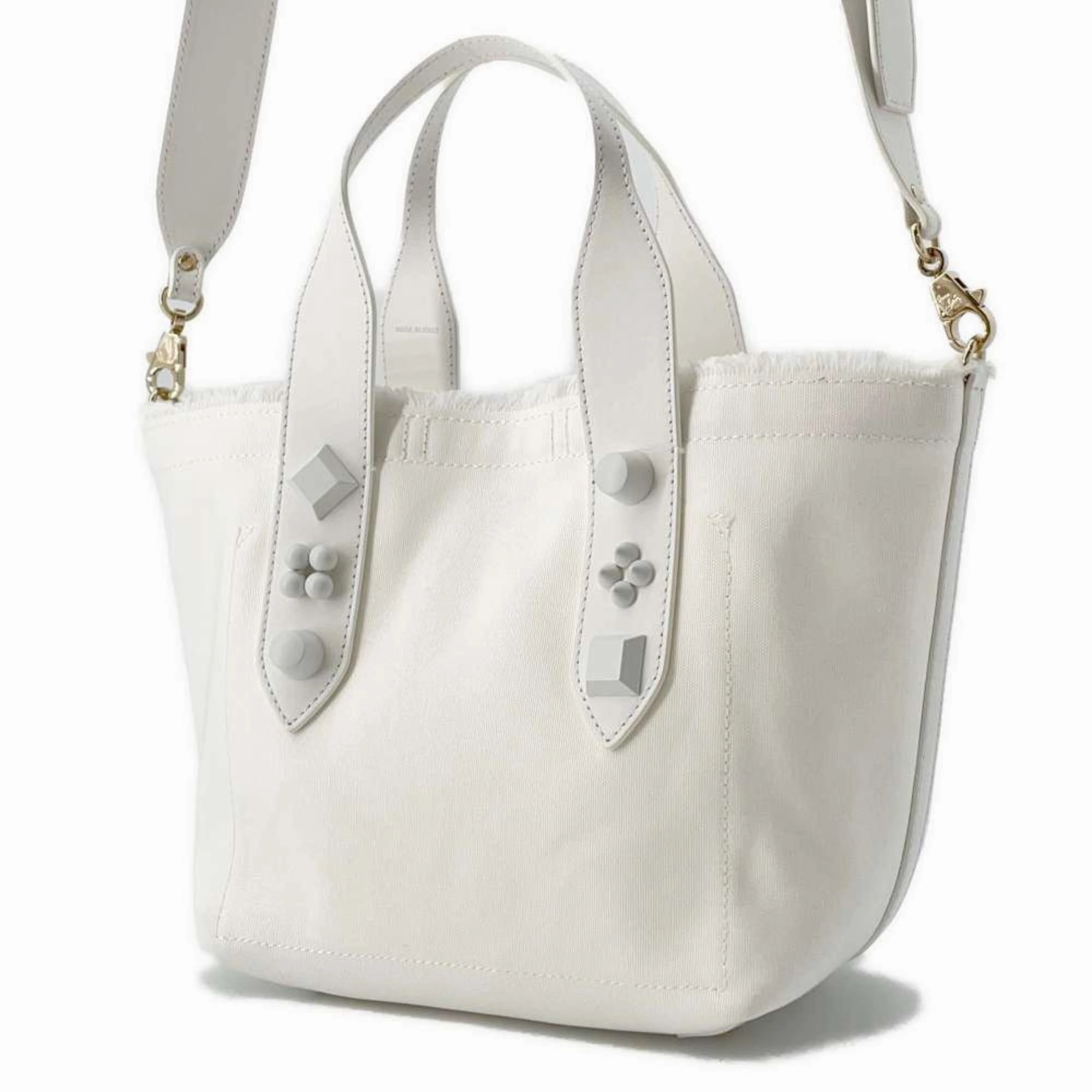 Christian Louboutin Canvas Leather Tote Bag (Pre-Owned)