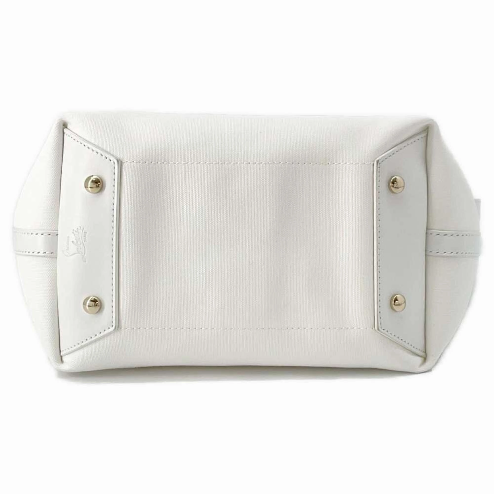 Christian Louboutin Canvas Leather Tote Bag (Pre-Owned)