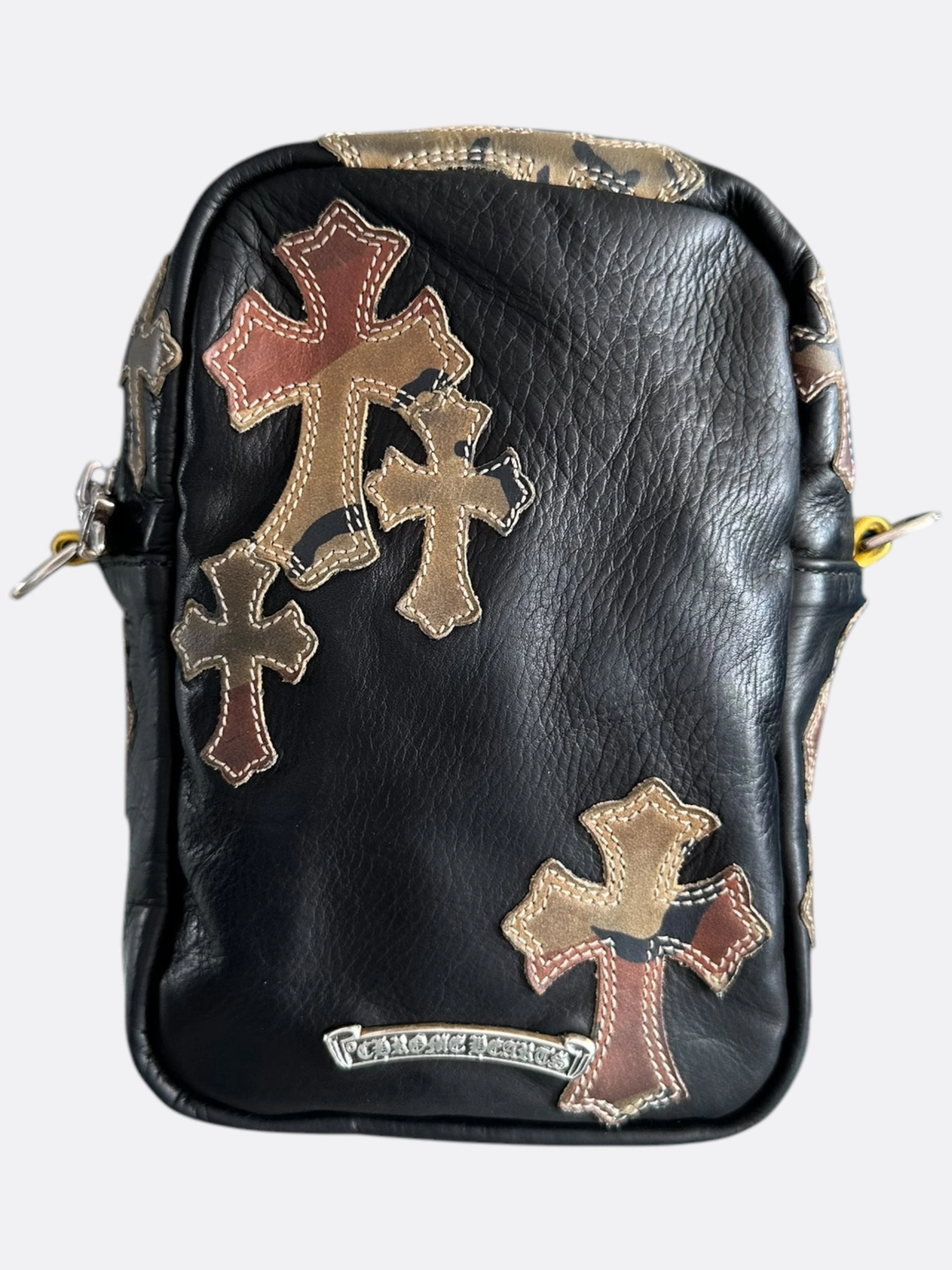 Chrome Hearts Black Camouflage Cross Patch Sex Records Taka Bag