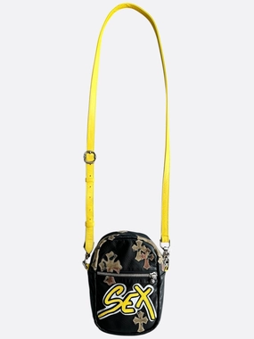 Chrome Hearts Black Camouflage Cross Patch Sex Records Taka Bag